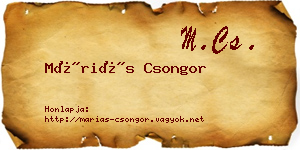 Máriás Csongor névjegykártya