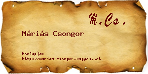 Máriás Csongor névjegykártya