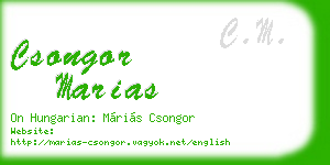 csongor marias business card