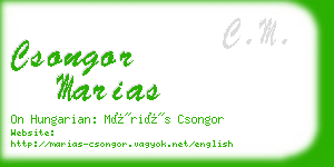 csongor marias business card